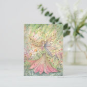 Zomer Bloem Fee Zichtkaart Briefkaart (Staand voorkant)