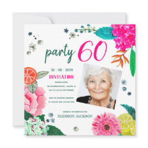 Zomer Bloem Feestelijke 60e Verjaardag Feest Foto