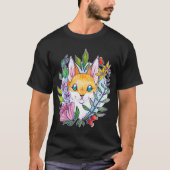 Zomer Bloem Kat T-shirt (Voorkant)