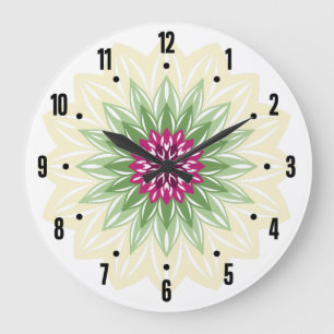 Zomer Bloem Mandala Grote Klok