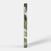 Zomer bloem patroon in groene weide met blauwe an iPhone hoesje (Rechterkant)