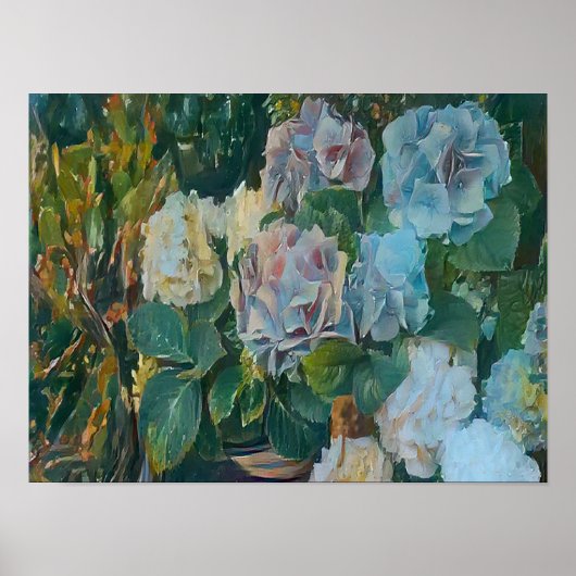 Zomer bloem schilderij poster (Voorkant)