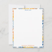 Zomer Bloemen Abstracte Heldere Kleuren Patroon Bedankkaart (Voorkant)