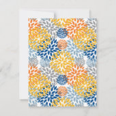 Zomer Bloemen Abstracte Heldere Kleuren Patroon Bedankkaart (Achterkant)