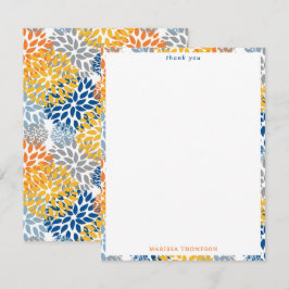 Zomer Bloemen Abstracte Heldere Kleuren Patroon Bedankkaart