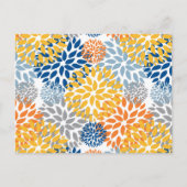Zomer Bloemen Abstracte Heldere Kleuren Patroon Briefkaart (Voorkant)