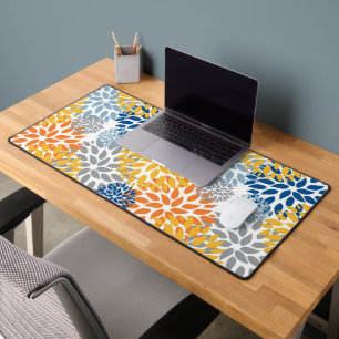Zomer Bloemen Abstracte Heldere Kleuren Patroon Bureaumat