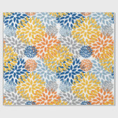 Zomer Bloemen Abstracte Heldere Kleuren Patroon Cadeaupapier (Vlak)