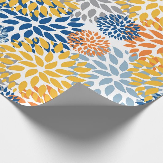 Zomer Bloemen Abstracte Heldere Kleuren Patroon Cadeaupapier (Hoek)