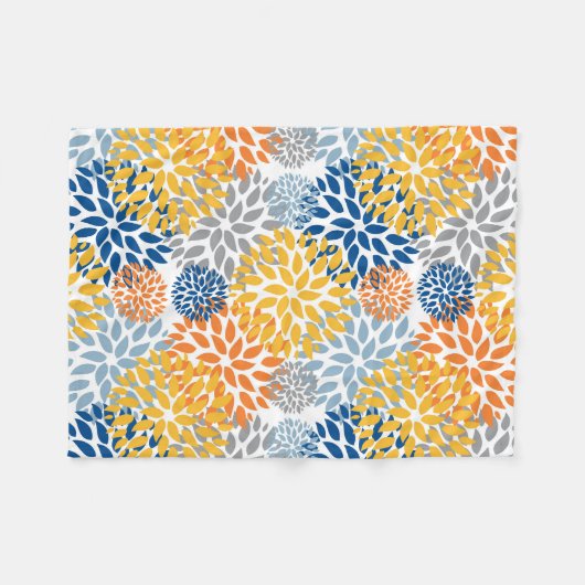 Zomer Bloemen Abstracte Heldere Kleuren Patroon Fleece Deken