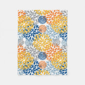 Zomer Bloemen Abstracte Heldere Kleuren Patroon Fleece Deken (Voorkant)
