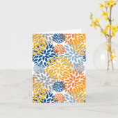 Zomer Bloemen Abstracte Heldere Kleuren Patroon Kaart (Gele Bloem)