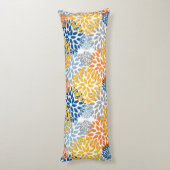 Zomer Bloemen Abstracte Heldere Kleuren Patroon Lichaamskussen (Achterkant (Verticaal))