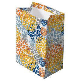 Zomer Bloemen Abstracte Heldere Kleuren Patroon Medium Cadeauzakje