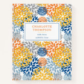 Zomer Bloemen Abstracte Heldere Kleuren Patroon Notitieboek (Voorkant)