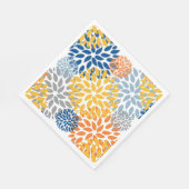 Zomer Bloemen Abstracte Heldere Kleuren Patroon Servet (Hoek)