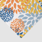 Zomer Bloemen Abstracte Heldere Kleuren Patroon Tissuepapier (Detail)