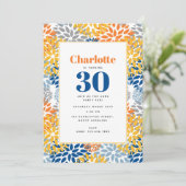 Zomer Bloemen Abstracte Heldere Kleuren Verjaardag Kaart (Staand voorkant)