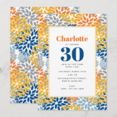 Zomer Bloemen Abstracte Heldere Kleuren Verjaardag Kaart (Voorkant / Achterkant)