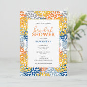 Zomer Bloemen Abstracte Heldere Kleuren Vrijgezell Kaart (Staand voorkant)