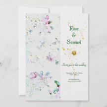 Zomer Bloemen Aquarel Papier Getextureerde Trouw I