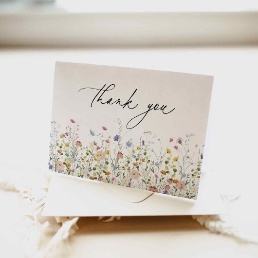 Zomer Bloemen Bedankkaart