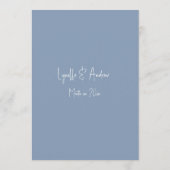 Zomer Bloemen Blauw Trouwmenu Menu (Achterkant)