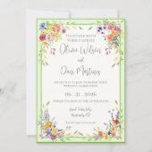 Zomer Bloemen Bloemen Bloemen Huwelijk Uitnodiging (Voorkant)
