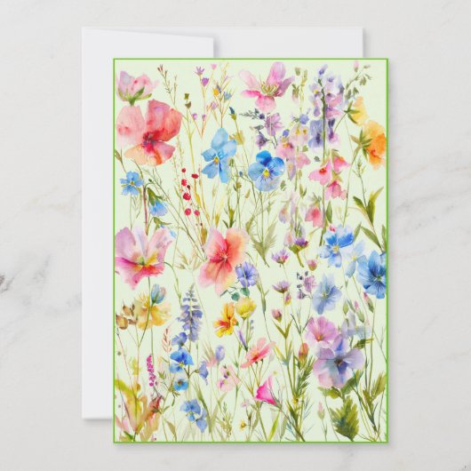 Zomer Bloemen Bloemen Bloemen Huwelijk Uitnodiging (Achterkant)