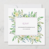 Zomer Bloemen Bloemen Huwelijk met RSVP Kaart (Achterkant)