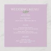 Zomer Bloemen Bloemen Huwelijk Receptie Menu (Achterkant)