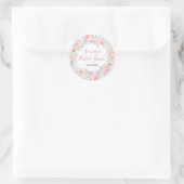 Zomer Bloemen Bruidsbruiloft  Ronde Sticker (Tas)