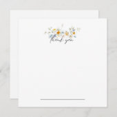 Zomer Bloemen Dank u Notecard Bedankkaart (Voorkant / Achterkant)