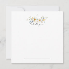 Zomer Bloemen Dank u Notecard Bedankkaart