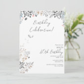 Zomer Bloemen Decoratie Verjaardagsfeest Kaart (Staand voorkant)