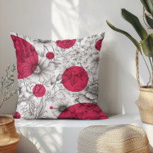 Zomer Bloemen decoratief Roze Retro pioenen