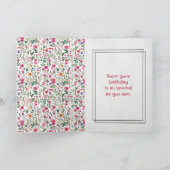 Zomer Bloemen en Naald Verjaardag Kaart (Binnen)