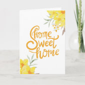 Zomer Bloemen Home Sweet Home Housewarming Kaart (Voorkant)