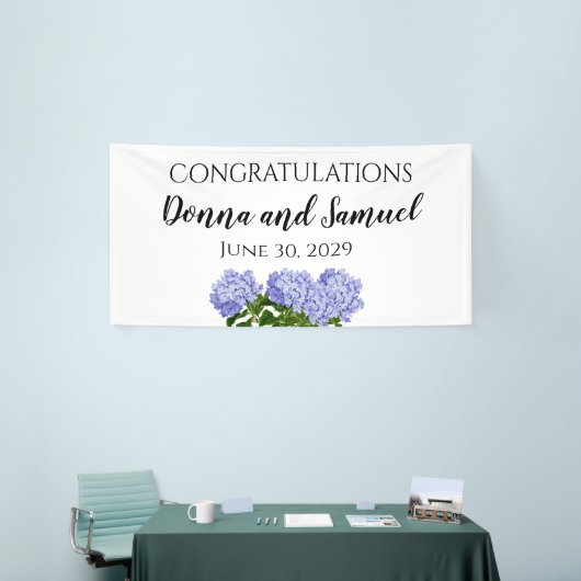 Zomer Bloemen Hydrangea Bruiloft Banner (Beurs)