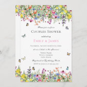 Zomer Bloemen Koppels Douche Kaart (Voorkant / Achterkant)