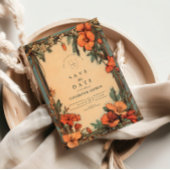 Zomer Bloemen Lijst Art Nouveau Huwelijk Save The Date