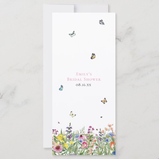 Zomer Bloemen Menu (Achterkant)