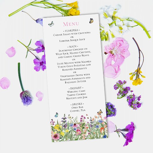 Zomer Bloemen Menu