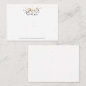 Zomer Bloemen Notecard Dank u Notitiekaartje (Voorkant / Achterkant)