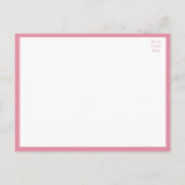 Zomer Bloemen Roze Bloemen Tuin Vrijgezellenfeest Uitnodiging Briefkaart (Achterkant)