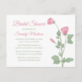 Zomer Bloemen Roze Bloemen Tuin Vrijgezellenfeest Uitnodiging Briefkaart (Voorkant)