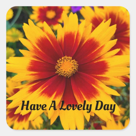 Zomer Bloemen Sticker (Voorkant)