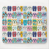 Zomer Bloemen Teenslippers Kleurrijk Muismat (Voorkant)