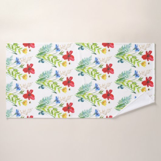 Zomer Bloemen Tuin Badhanddoek (Badhanddoek)