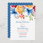 Zomer Bloemen Uitnodiging (Voorkant / Achterkant)